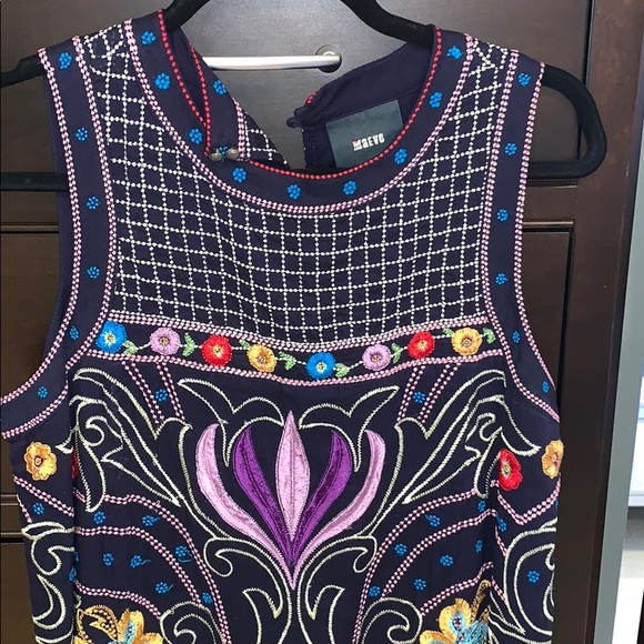 Stunning Maeve navy embroidered Anthropologie NWOT - Picture 4 of 8